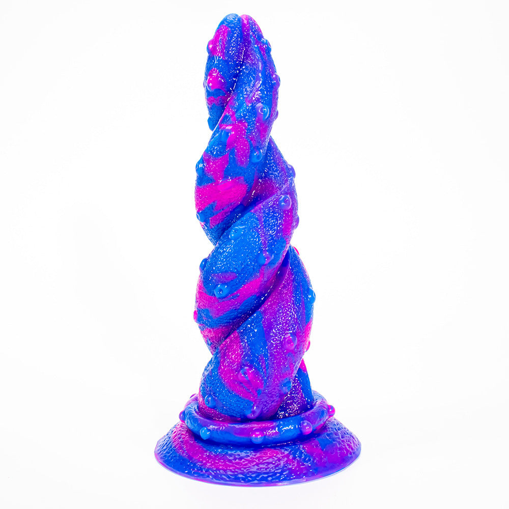 explosion special-shaped mixed-color penis simulation manual dildo liquid silicone adult sex toys masturbator