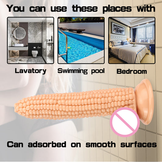 J87 corn on the cob with eggs, fruits and vegetables, special-shaped artificial penis, dildo, transparent strong suction cup, anal plug sex products