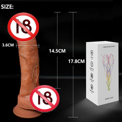 Amazon foreign trade super soft liquid silicone simulation penis female masturbator wearing adult products fake penis factory