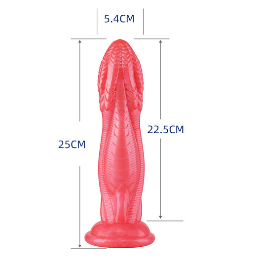 Special-shaped creative simulation penis female sex products, false penis, giant snake kiss, animal modeling innovative products