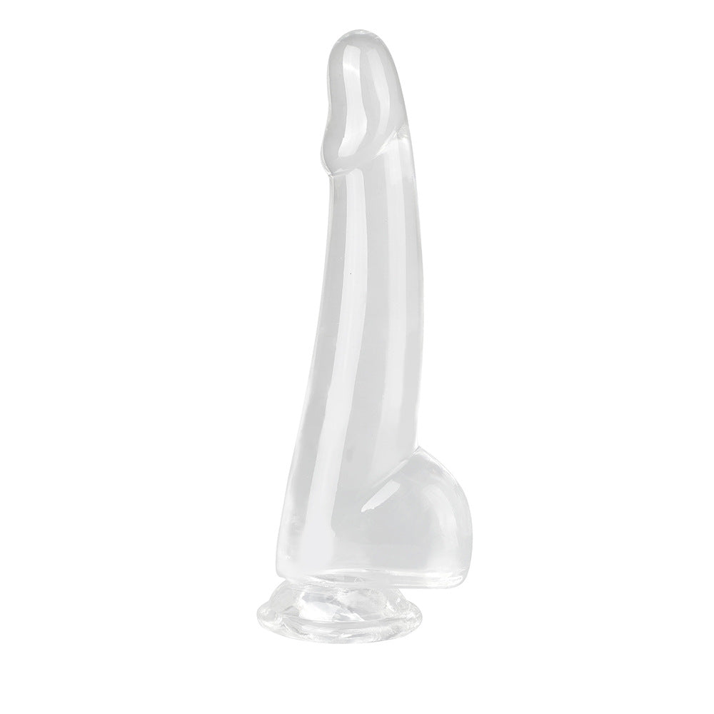 SNAILAGE New Transparent Crystal Leucorrhea Egg Simulation Penis Female Dildo, Sex Products Backyard Anal Plug