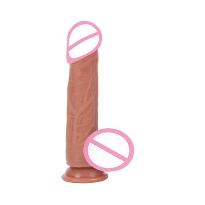 Foreign trade explosion silicone simulation penis electric telescopic plug female masturbator false penis sex toys