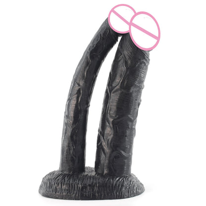 2021 new yin and anus dual-purpose one large and one small double-headed dragon dildo manual simulation penis adult sexual products