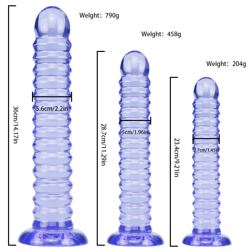 Threaded Unisex Simulation Crystal Transparent Cock Extra Long Extra Thick Dildo Female Lala Products Amazon