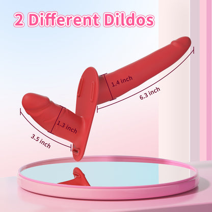 Wearing leather pants double-headed dildo simulation penis lesbian lesbian lesbian sex double-headed dragon toys adult products cross-border