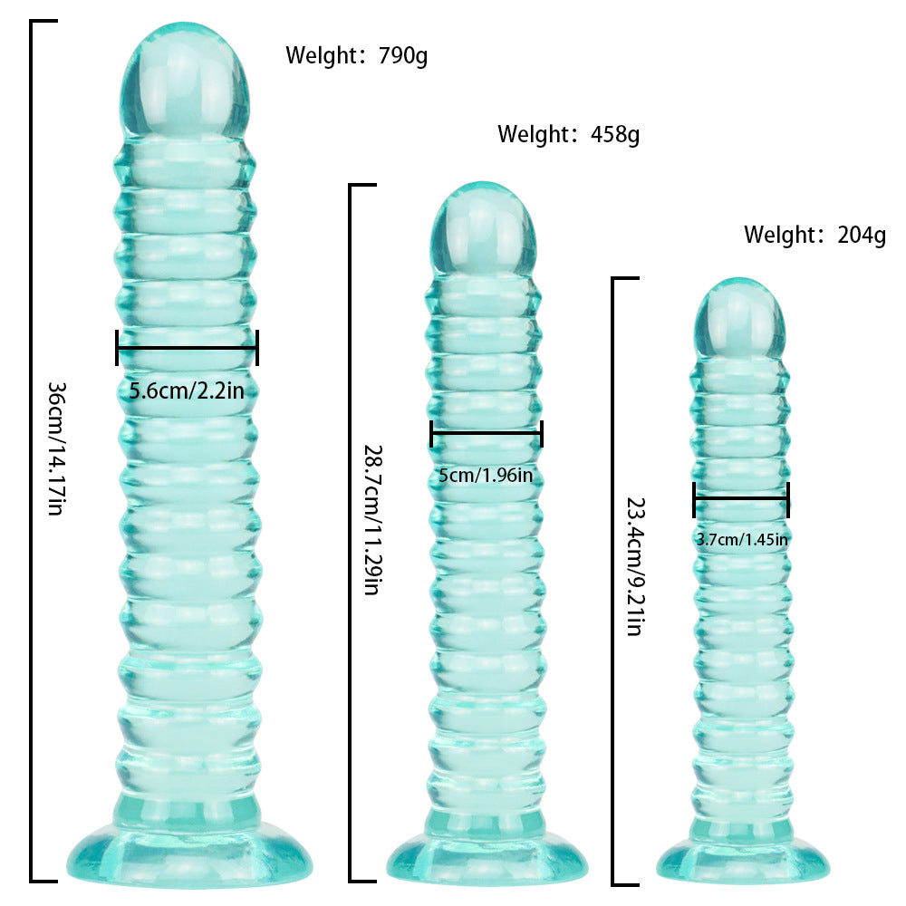 Threaded Unisex Simulation Crystal Transparent Cock Extra Long Extra Thick Dildo Female Lala Products Amazon