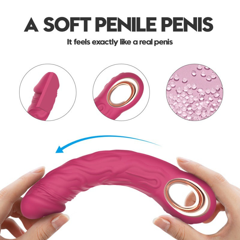 Dingmu artificial penis vibrator, female fun, dildo, sex products, self-weaving device AV vibrator, adult