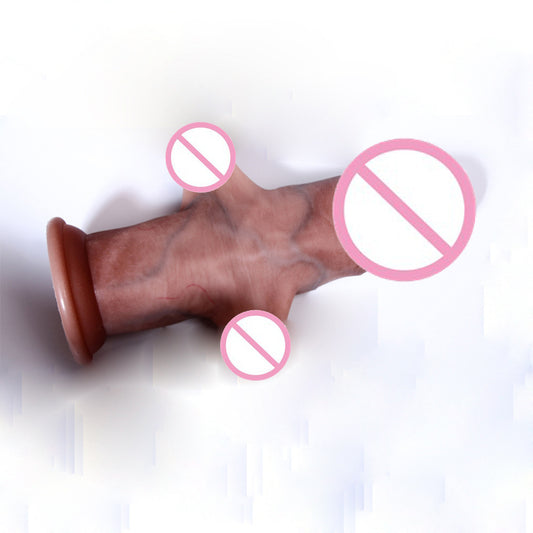 Foreign trade explosion fake penis female skin simulation silicone penis soft meat realistic adult sex products factory