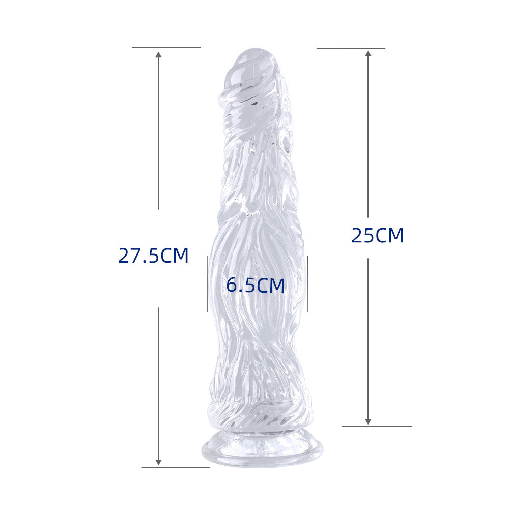 TPE high-transparency crystal simulation penis crocodile dick series female masturbator manual massage stick, sex fake penis