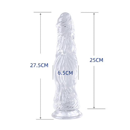 TPE high-transparency crystal simulation penis crocodile dick series female masturbator manual massage stick, sex fake penis