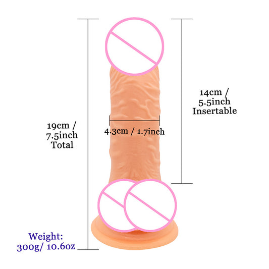 Small penis curved upturned transparent crystal dildo G-spot female dildo PVC simulation penis Dildo