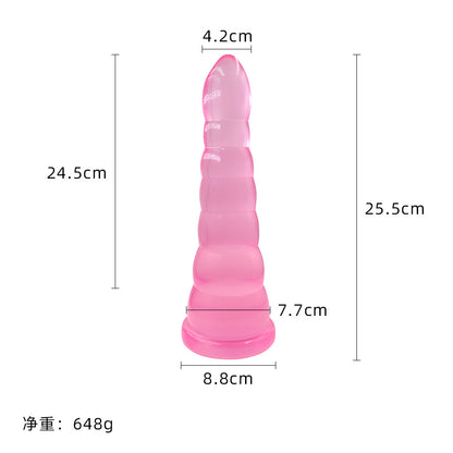 Diao's simulation crystal transparent penis soft meat manual female masturbation stick false penis backyard anal plug sex toys