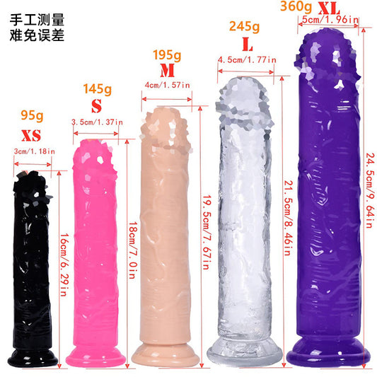 Cross-border hot sale Transparent crystal simulated penis Female dildo Egg-free penis Anal plug Masturbator Adult products
