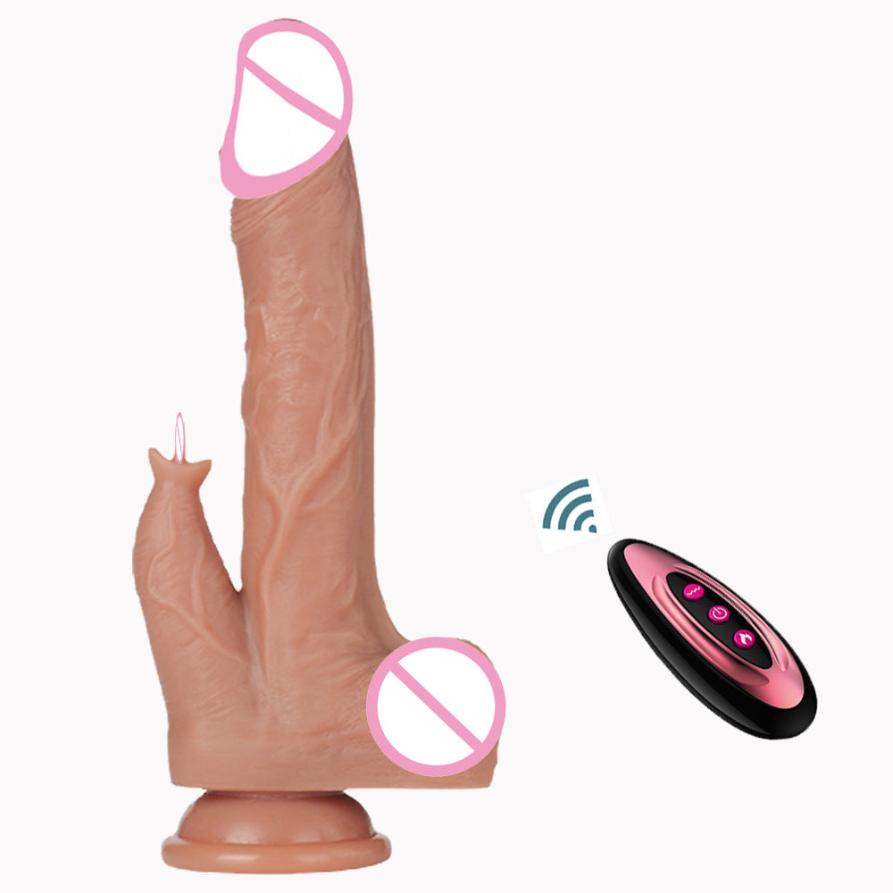 New sex toys women's masturbator soft meat realistic tongue licking cannon king dildo heating telescopic adult products