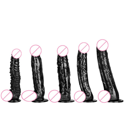 Black Big Dildo Large Thick Super Long Black Big Mac Big Simulation Dildo Stud Anal Plug Fisting Sex Tool