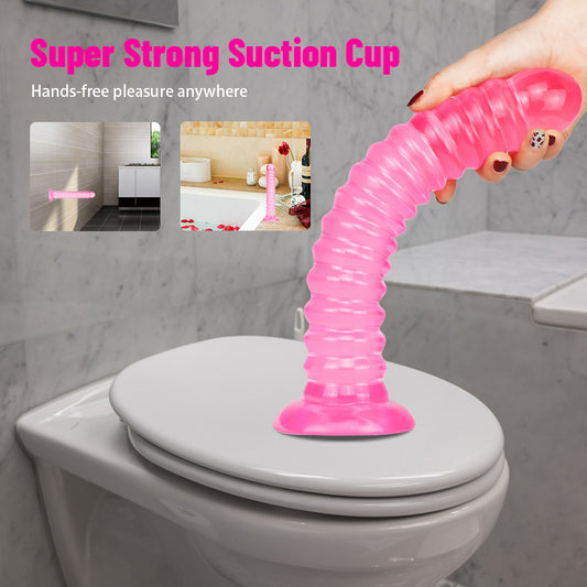 Threaded Unisex Simulation Crystal Transparent Cock Extra Long Extra Thick Dildo Female Lala Products Amazon