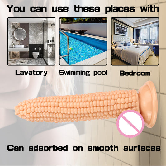 Simulated corn penis fake chicken fake penis particles g point stimulation female masturbator backyard anal plug sex toys