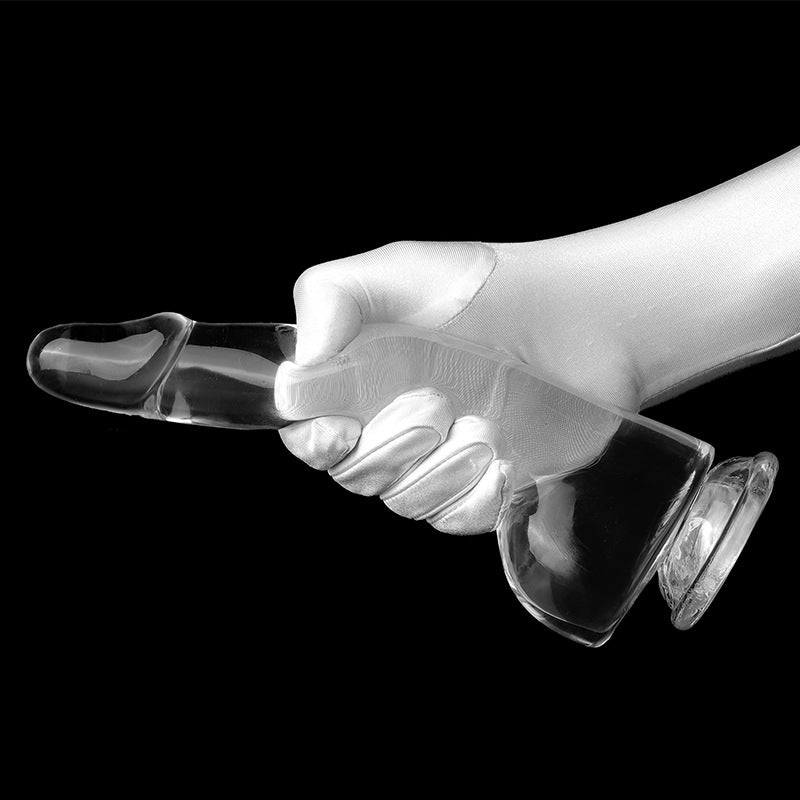 SNAILAGE New Transparent Crystal Leucorrhea Egg Simulation Penis Female Dildo, Sex Products Backyard Anal Plug