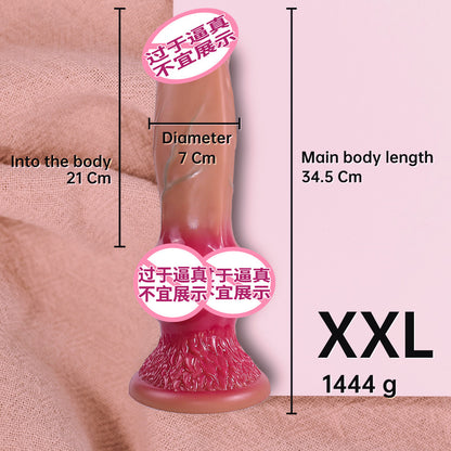 New dog dick animal realistic makeup simulation big penis liquid silicone fleshy dildo adult products wholesale