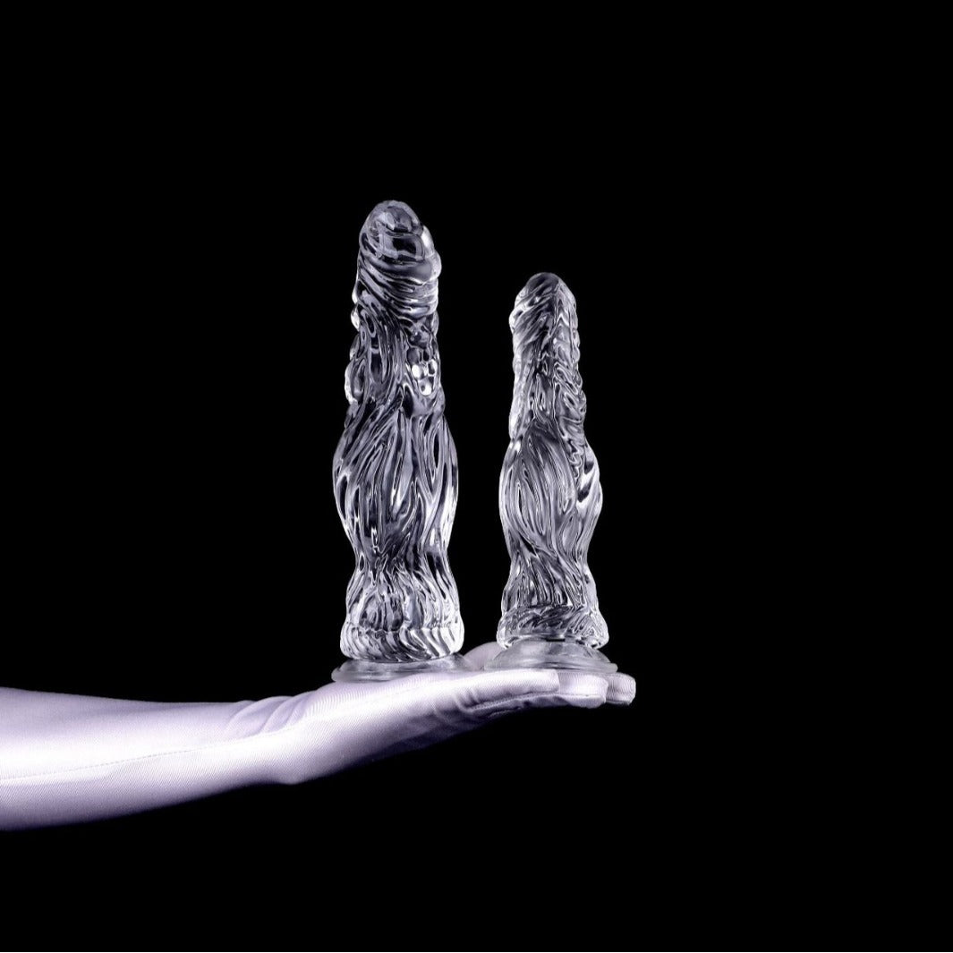TPE high-transparency crystal simulation penis crocodile dick series female masturbator manual massage stick, sex fake penis