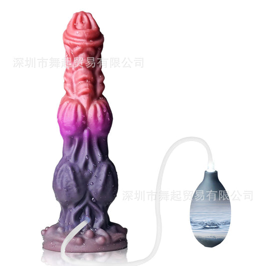Water spray penis, liquid silicone penis, special-shaped dildo, female masturbator, penis, adult products, simulated penis.