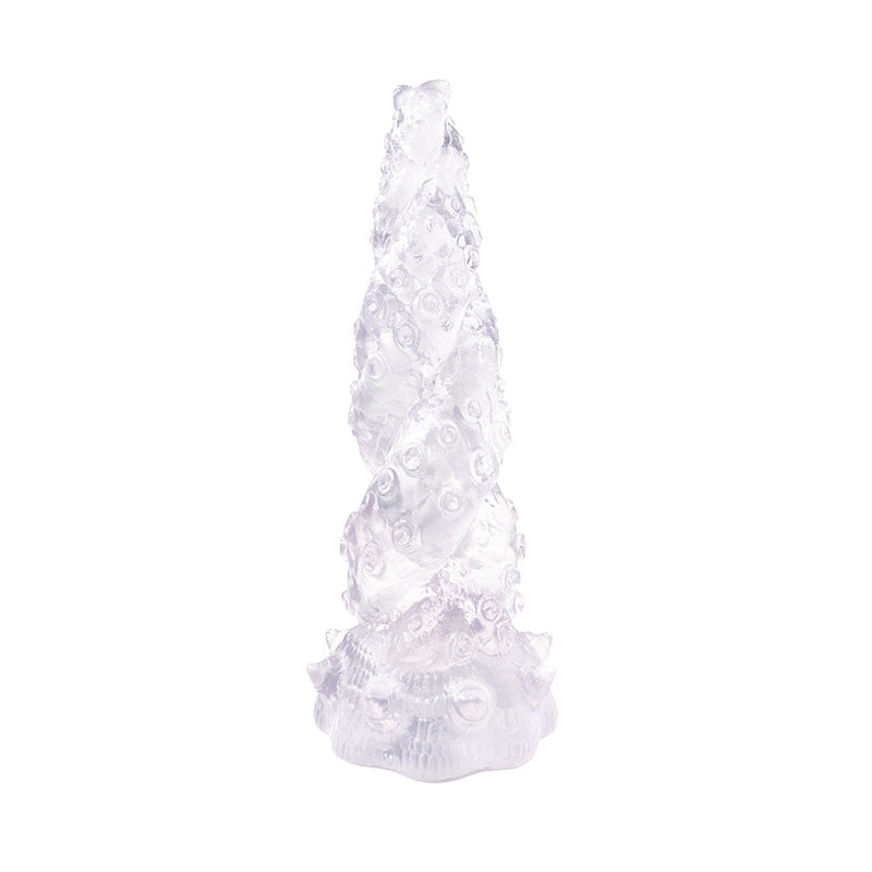 Diao's simulation crystal transparent penis soft meat manual female masturbation stick false penis backyard anal plug sex toys