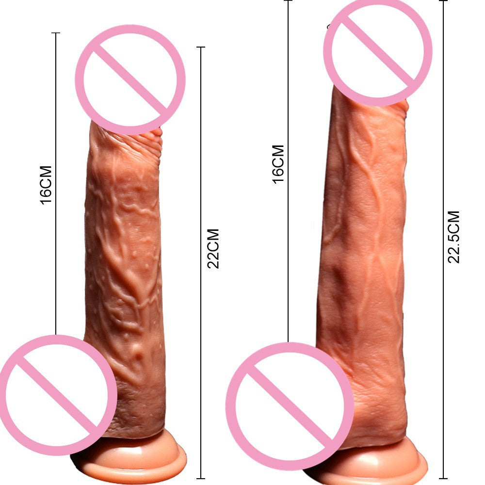 Dildo electric telescopic roman caesar penis soft meat realistic vibrator female masturbator female gun