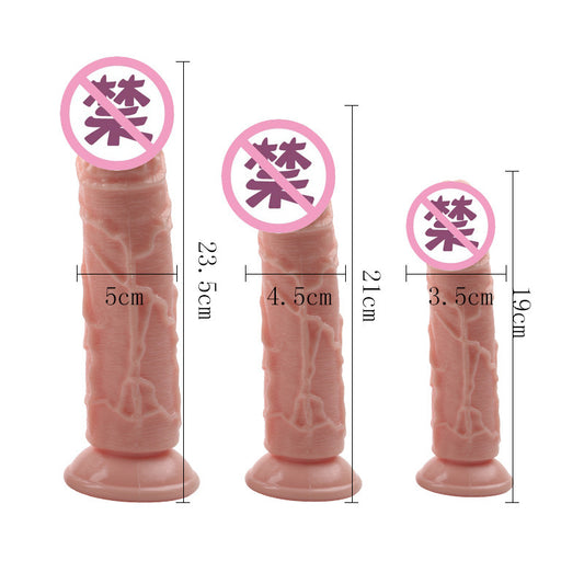 Female soft dildo eggless transparent crystal suction cup simulation penis jj adult erotic masturbation stick backyard anal