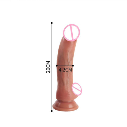 Cross-border double-layer liquid silicone female adult simulation large penis dildo sex products masturbation sex toys