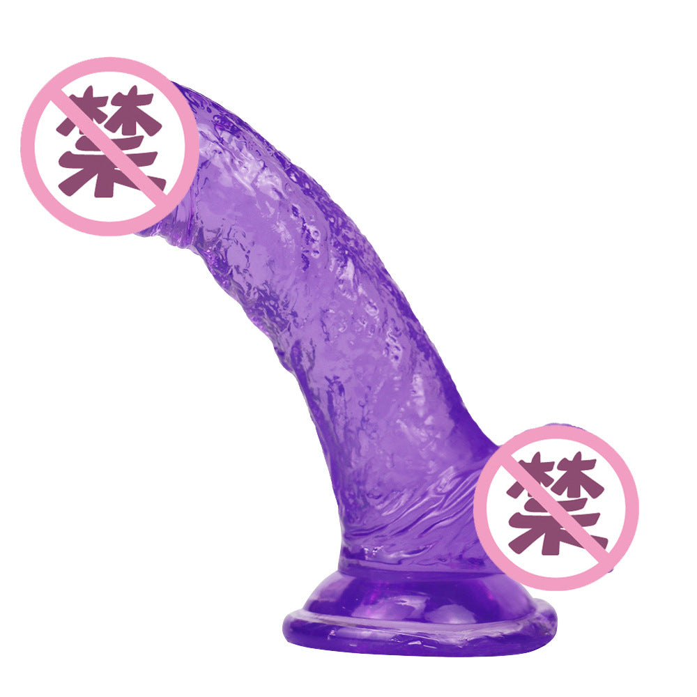 Colorful crystal small penis junior female masturbator suction cup manual dildo adult anal plug sex products