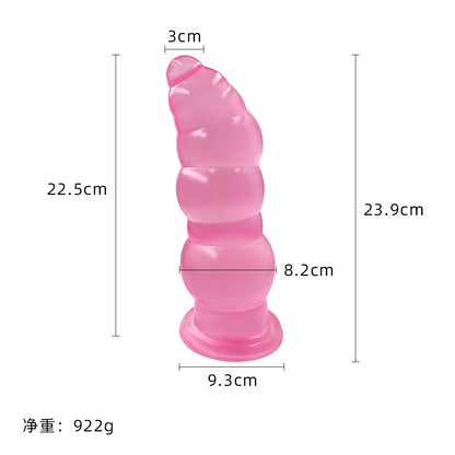 Diao's simulation crystal transparent penis soft meat manual female masturbation stick false penis backyard anal plug sex toys