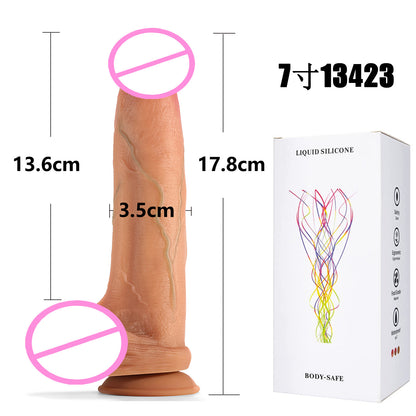 Female masturbation sex toy oversized silicone penis soft meat realistic fake penis adult sex toys fake jj wholesale