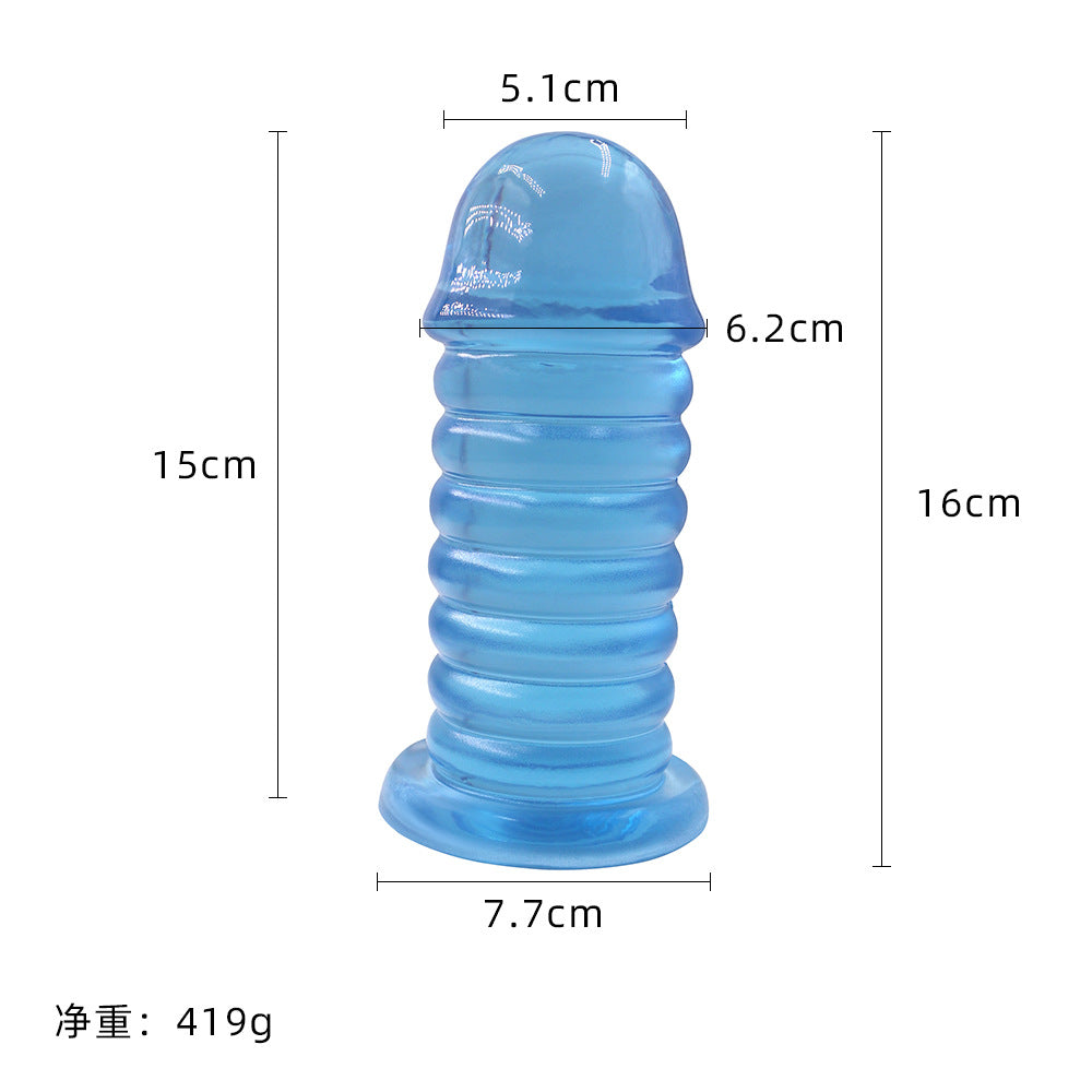 Diao's simulation crystal transparent penis soft meat manual female masturbation stick false penis backyard anal plug sex toys