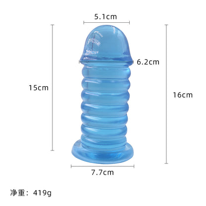 Diao's simulation crystal transparent penis soft meat manual female masturbation stick false penis backyard anal plug sex toys