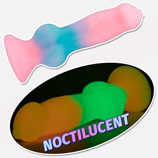 luminous dog dick five-piece set mixed color simulation penis oversized special-shaped simulation animal dildo for women