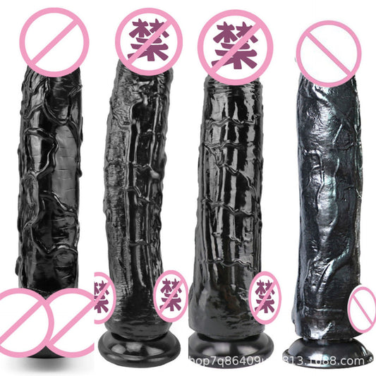 Black oversized thick and long Amazon artificial penis dildo big penis anal plug female masturbator adult products