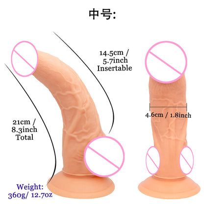 Upturned penis G-spot curved dildo wearable suction cup PVC simulation penis backyard GAY dildo dildo