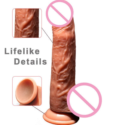 Dildo electric telescopic roman caesar penis soft meat realistic vibrator female masturbator female gun