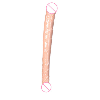 Cross-border double-headed penis simulation gay lesbian with extended transparent dildo color masturbator stick adult products
