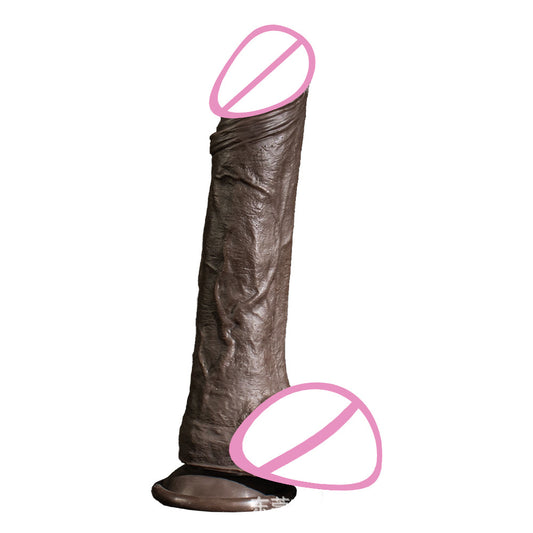 Cross-border Female Masturbation Appliance Brown Simulation Dildo Silicone Shooting Dildo Sex Products