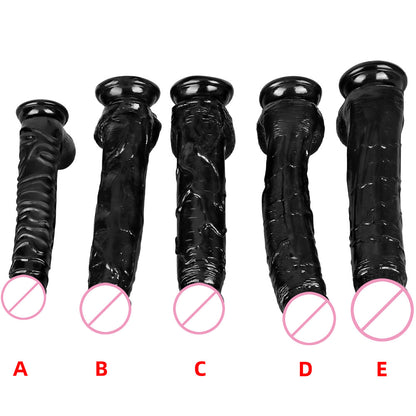 Black Big Dildo Large Thick Super Long Black Big Mac Big Simulation Dildo Stud Anal Plug Fisting Sex Tool