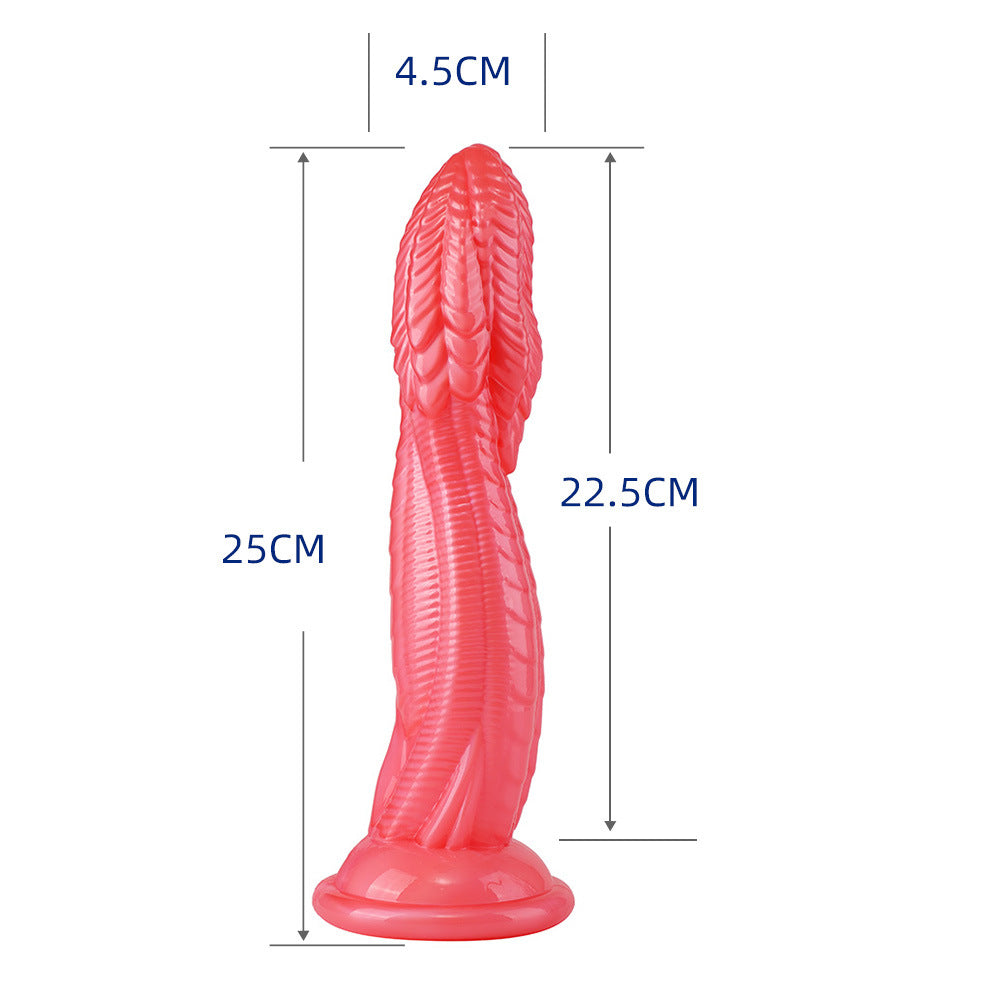 Special-shaped creative simulation penis female sex products, false penis, giant snake kiss, animal modeling innovative products
