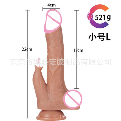 New sex toys women's masturbator soft meat realistic tongue licking cannon king dildo heating telescopic adult products