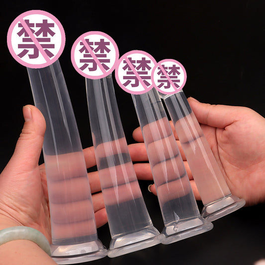 Anal strip transparent silicone crystal simulation large, medium and small female masturbation stick dildo penis sex products