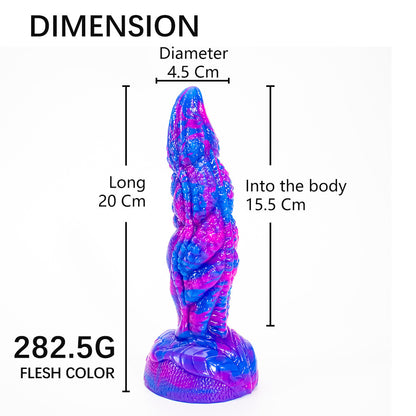 explosion special-shaped mixed-color penis simulation manual dildo liquid silicone adult sex toys masturbator