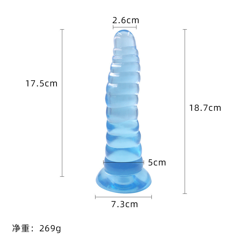Diao's simulation crystal transparent penis soft meat manual female masturbation stick false penis backyard anal plug sex toys