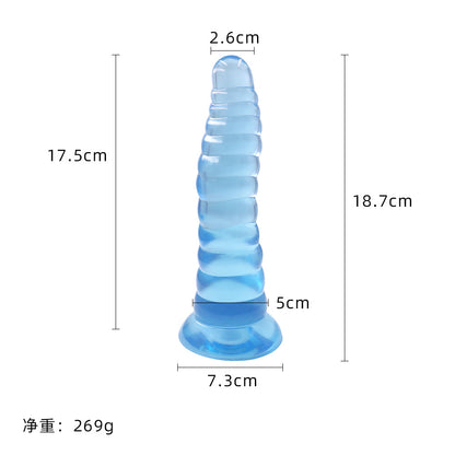 Diao's simulation crystal transparent penis soft meat manual female masturbation stick false penis backyard anal plug sex toys