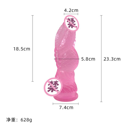 Diao's simulation crystal transparent penis soft meat manual female masturbation stick false penis backyard anal plug sex toys