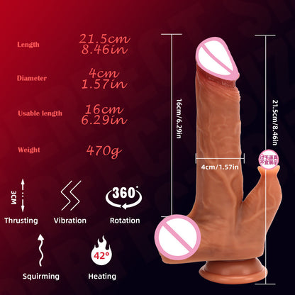 Silicone female masturbator wireless rocking telescopic tongue licking vibration simulated dildo adult sex products gun