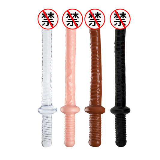 Adult sex products factory women's fun simulation solid dildo manual model sword penis D002 wholesale